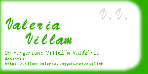 valeria villam business card